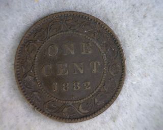 Canada Large Cent 1882 H Canadian Coin (stock 0394) photo