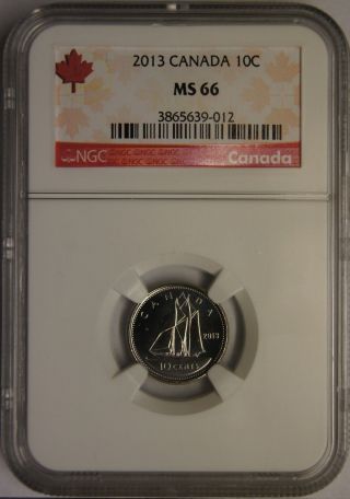 Canada - 2013 - 10 Ten Cents - Ngc Ms - 66 photo