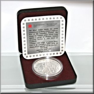 1990 $1 Canada Silver Proof Dollar 300th Anniversary Ventures Of Henry Kelsey photo