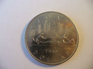 1980 Canadian 1 Dollar Coin - Uncirculated - Coin photo
