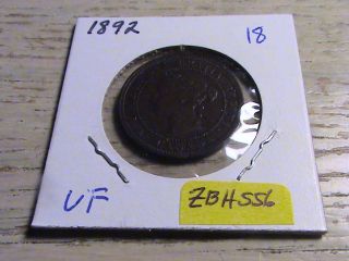 1892 Canadian Large Cent - Zbh556 photo