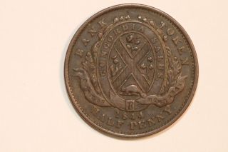 Wonderful 1844 Bank Of Montreal 1/2 Penny Token - Extra Fine (bom102) photo