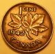 Error Coin 1942 Double Date & Leaves George Vi Canada Penny R84 Coins: Canada photo 1