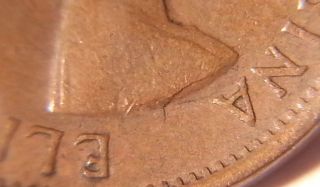 Error Coin 1957 Damage On Base Of Queen Elizabeth Ii Canada Penny S40 photo