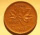 Error Coin 1957 Damage On Base Of Queen Elizabeth Ii Canada Penny S40 Coins: Canada photo 1