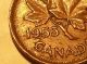 Error Coin 1955 Flaw Planchet Damage Around Date Elizabeth Ii Canada Penny S35 Coins: Canada photo 3
