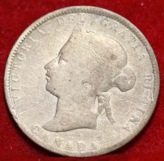 1881 - H Canada 25 Cents Silver Foreign Coin S/h photo