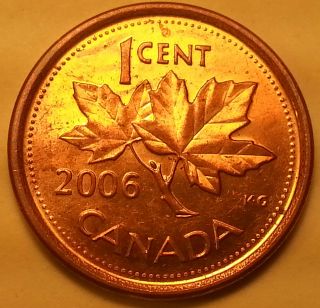 Extremely Rare 2006 Magnetic No Logo,  No P,  Canadian Small Cent S112 Beauty photo