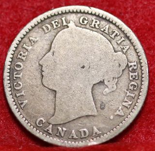 1882 - H Canada 10 Cents Silver Foreign Coin S/h photo