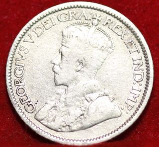 1913 Canada 10 Cents Small Leaves Silver Foreign Coin S/h photo