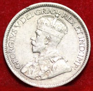 1918 Canada 10 Cents Small Leaves Silver Foreign Coin S/h photo