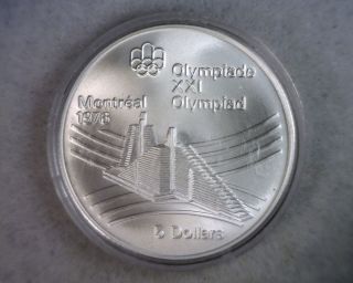Canada 5 Dollars 1976 Cased Bu Olympics Commemorative Silver (stock 0734) photo
