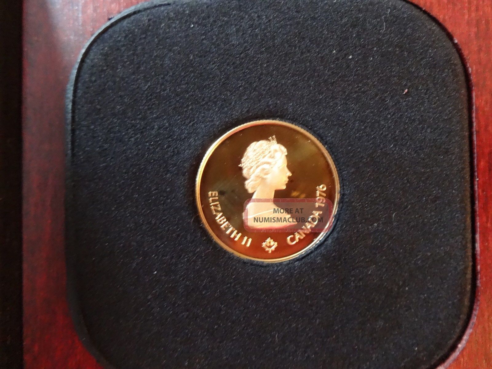 1976 Canadian 22 K 100 Gold Proof Olympic Coin In Presentation Case 1976-canadian-22-k-100-gold-proof-olympic-coin-in-presentation-case