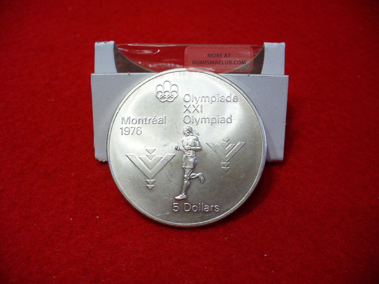 1976 Montreal Olympics Silver 5 Coin Canada Marathon 1976-montreal-olympics-silver-5-coin-canada-marathon