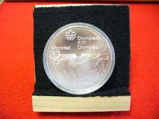 1976 Montreal Olympics Silver 5$ Coin Canada - Fencing photo