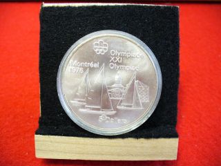 1976 Montreal Olympics Silver 5$ Coin Canada - Kingston And Sailboats photo