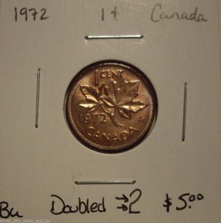 Canada Elizabeth Ii 1972 Doubled 2 Small Cent - Bu photo