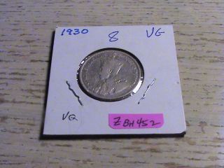 1930 Canadian Silver Quarter - Zbh452 photo