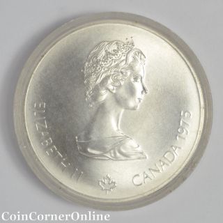 1976 Canadian Silver $5.  Montreal Olympics (ccxc3992) photo