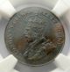 1922 Small Cent Ngc Ms - 63 Lustrous & Rare Date Key Penny Coins: Canada photo 2