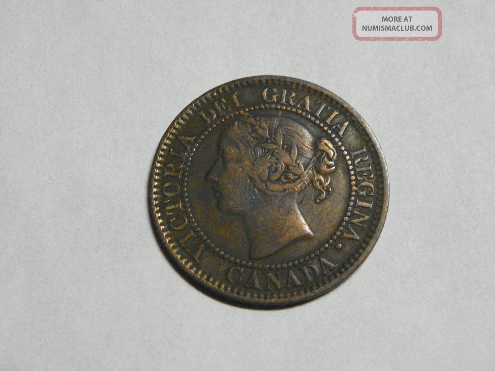 1859 Canada Victoria One Cent With Slightly Offset 9 Usa Coins: Canada photo