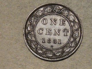 1881h Canadian Large Cent (xf) 4425b photo