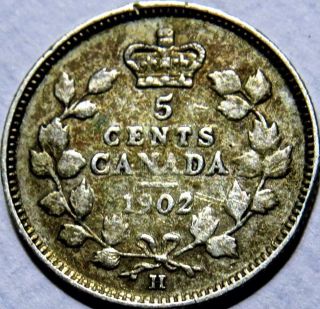 1902 H Canada 5 Five Cents - Coin - photo