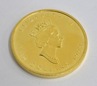 Canada 50 Dollars 1oz Fine Gold Coin 1999 photo