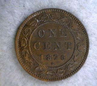 Canada Large Cent 1876 H Extra Fine (stock 0645) photo