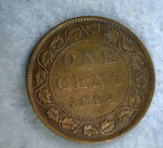 Canada Large Cent 1894 Very Fine (stock 0647) photo