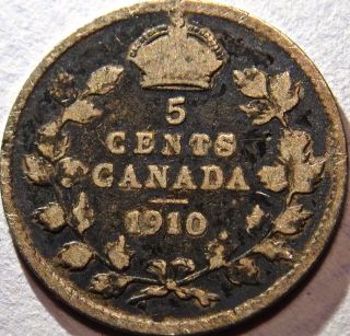 1910 Canada 5 Cents photo