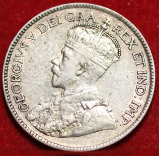 1915 Canada 25 Cents Silver Foreign Coin S/h photo