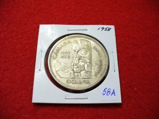 1958 Canada Silver Dollar Coin Grade See Photos 58a photo