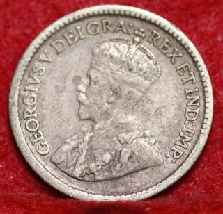 1917 Canada 5 Cents Silver Foreign Coin S/h photo