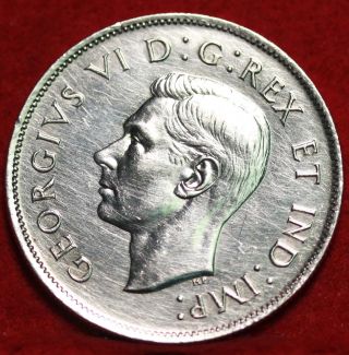 Uncirculated 1944 Canada 50 Cents Silver Foreign Coin S/h photo