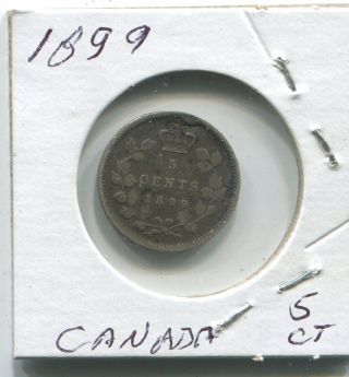 1999 Canada 5 Cent Silver Coin photo