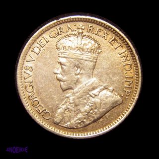 1917 Cda Silver 10 Cent Coin (george V),  Xf,  Gorgeous Light Champagne Toning photo