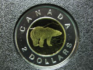 2004 Canadian Silver Proof Toonie ($2.  00) - Toned Spots photo