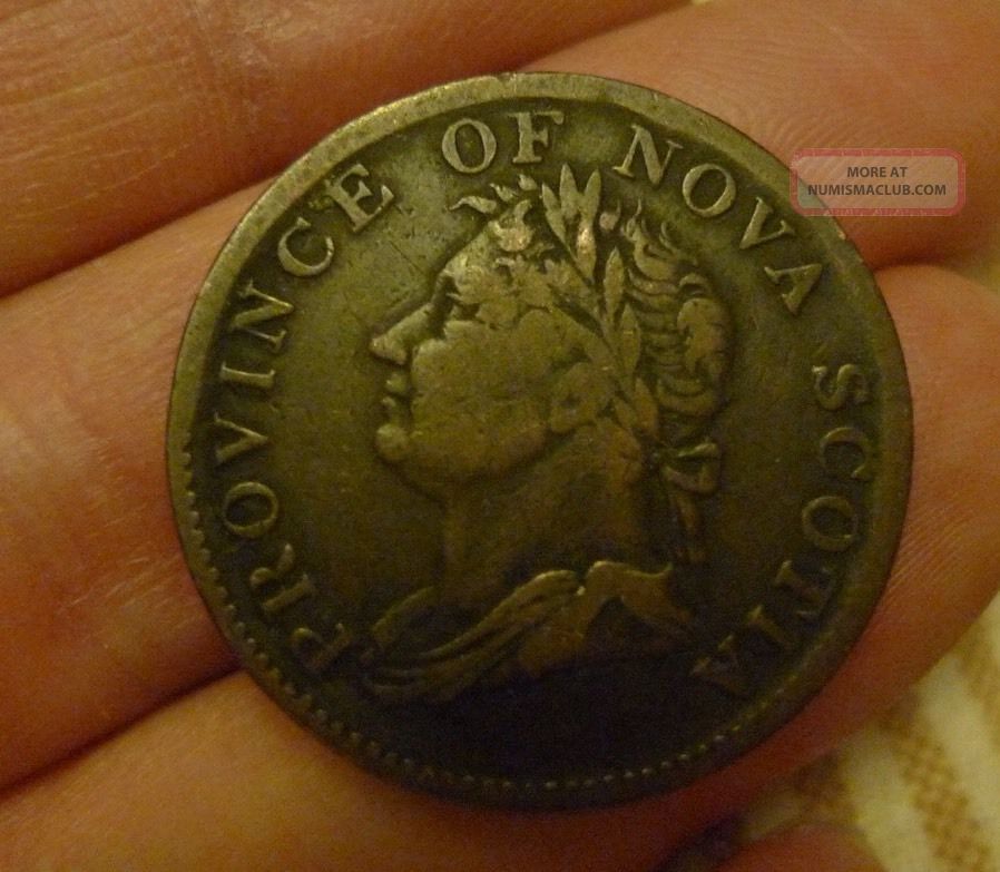 Canadian 1832 Copper Halfpenny Token Province Of Nova Scotia Canada Coins: Canada photo
