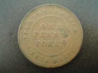 1814 Canada One Penny Trade & Navigation Token 33mm photo