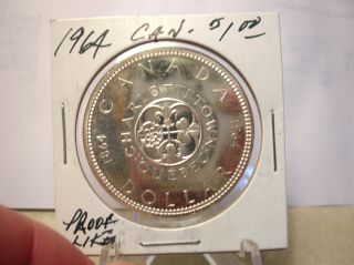 1964 Silver Canadian Dollar.  Take A Look photo