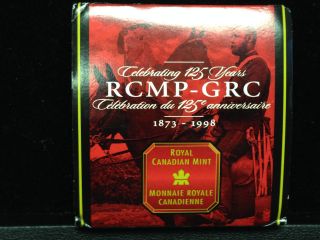 1998 Canada Royal Canadian Mounted Police 125th Proof Silver Dollar - 5q31 photo