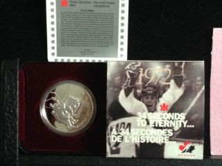 1997 Canada - Silver Proof Commemorative Silver Dollar Coin - Canada/ussr Hockey photo