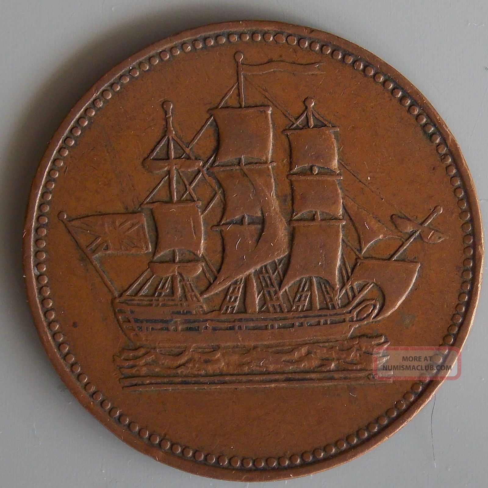 Pe10 - 31 Ships Colonies Commerce Canadian Token Prince Edward Island Pei Canada Coins: Canada photo