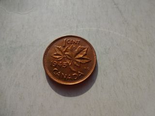 1945 Canada Canadian Small One Cent Penny In Bu photo