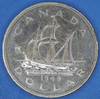1949 Canada George Vi Silver Dollar $1 Bu Uncirculated Proof Like Pl Coin photo