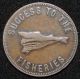 1860 Prince Edward Island Success To The Fisheries Speed The Plough Token Coins: Canada photo 1