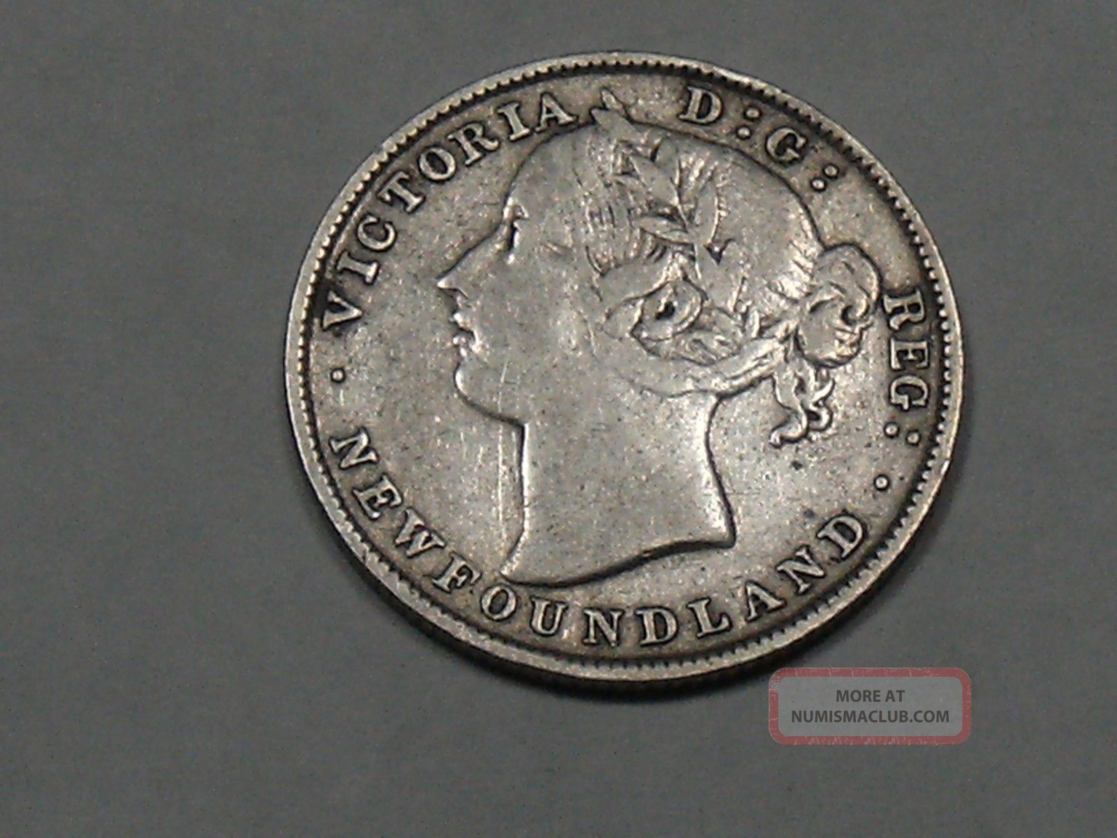 1896 Newfoundland Twenty Cent Silver Coin 6389b