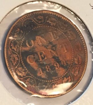 1891 Canada 1 Cent Coin photo