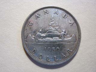Canada 1950 Swl Silver Dollar, .  800 Silver,  Circulated. photo